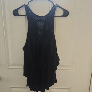 🥀Free People Black Lace Tiered Tank-Top🥀